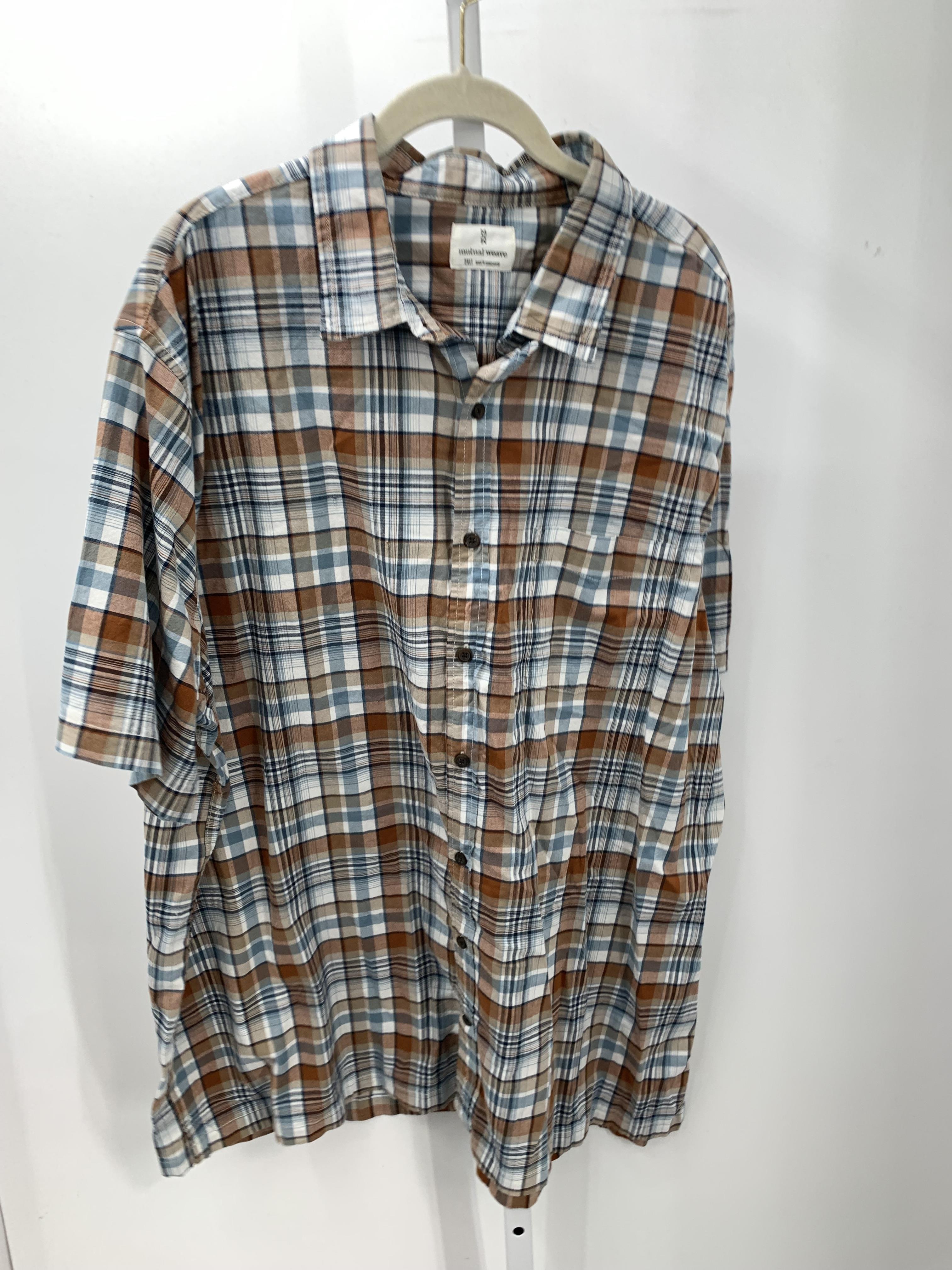 TALL BLUE PLAID BTN DOWN.