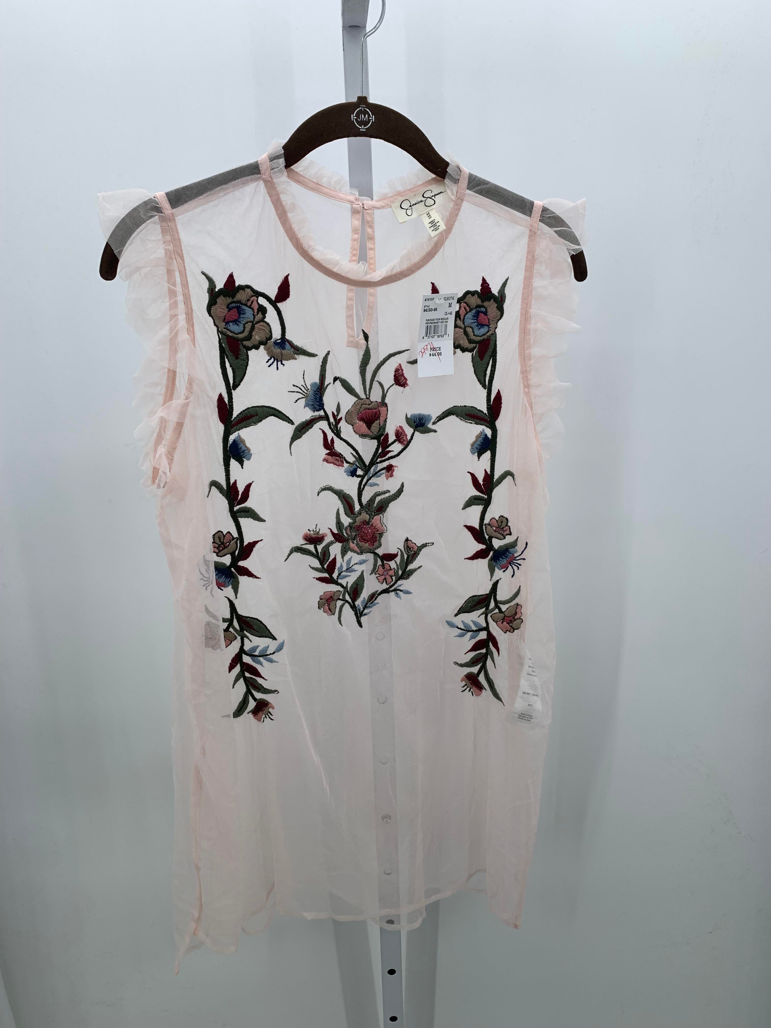 Jessica Simpson Pink Size Medium Maternity Sleeveless Shirt