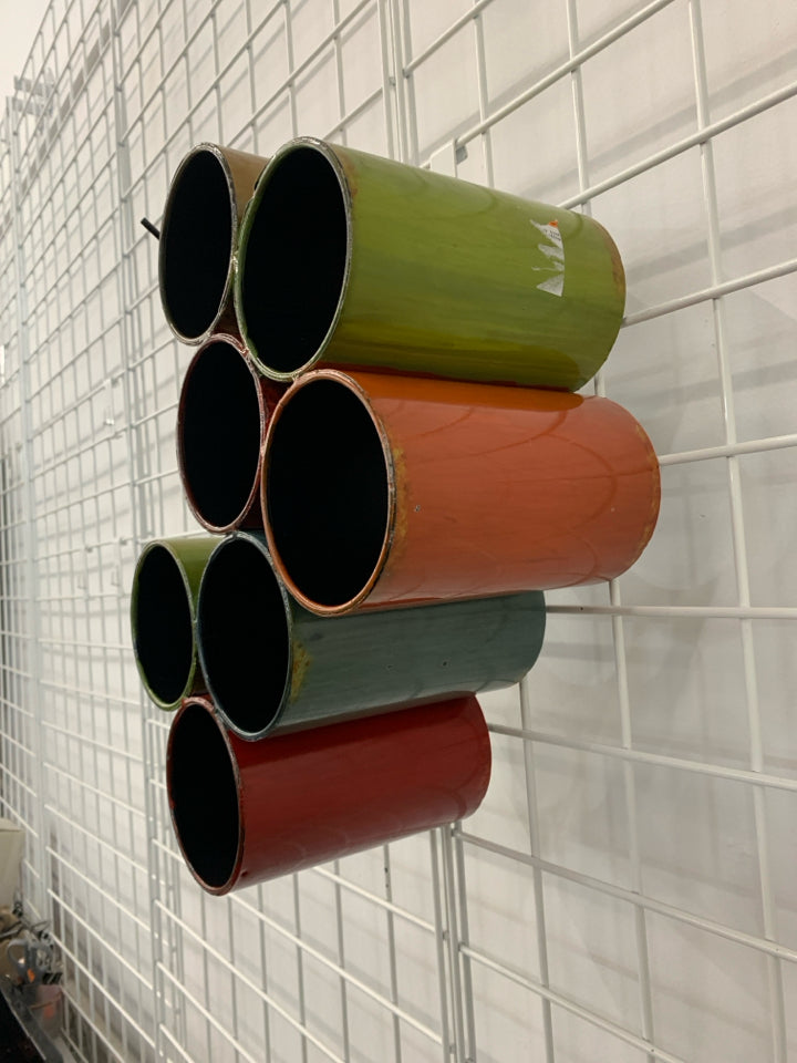 COLORFUL CYLINDER WALL HANGING.