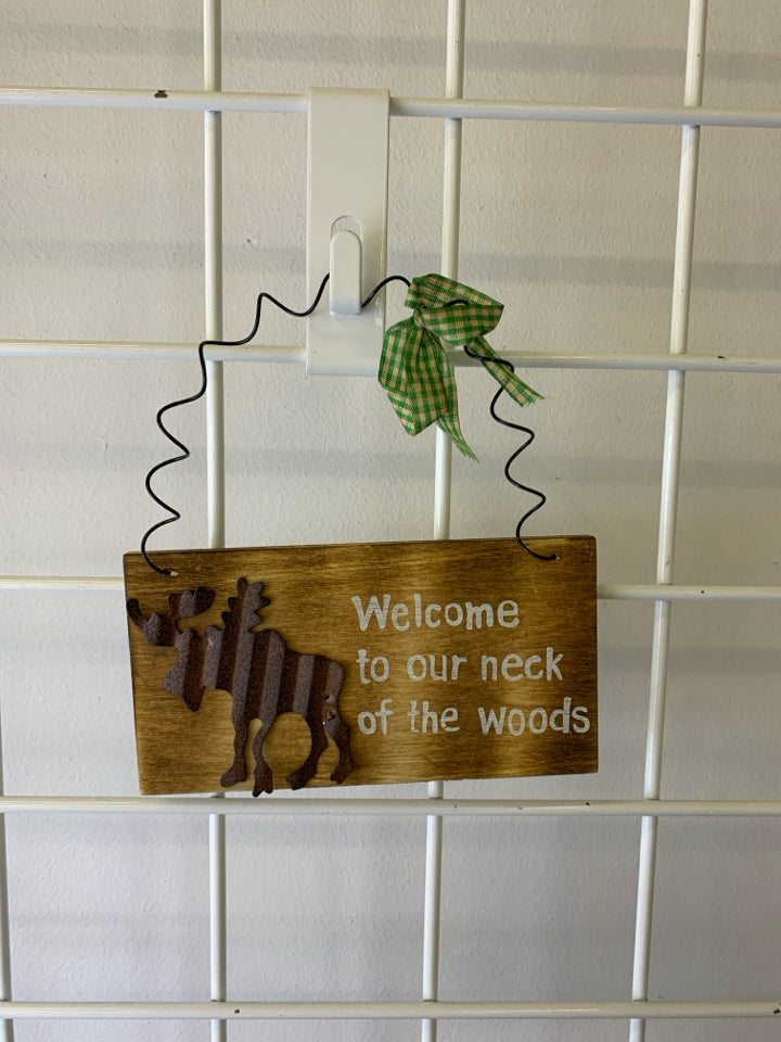 WELCOME TO OUR NECK SMALL WOOD WALL ART.