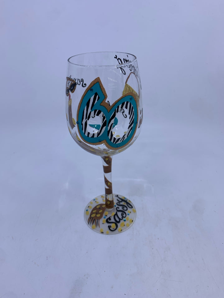 "SASSY" WINE GLASS.