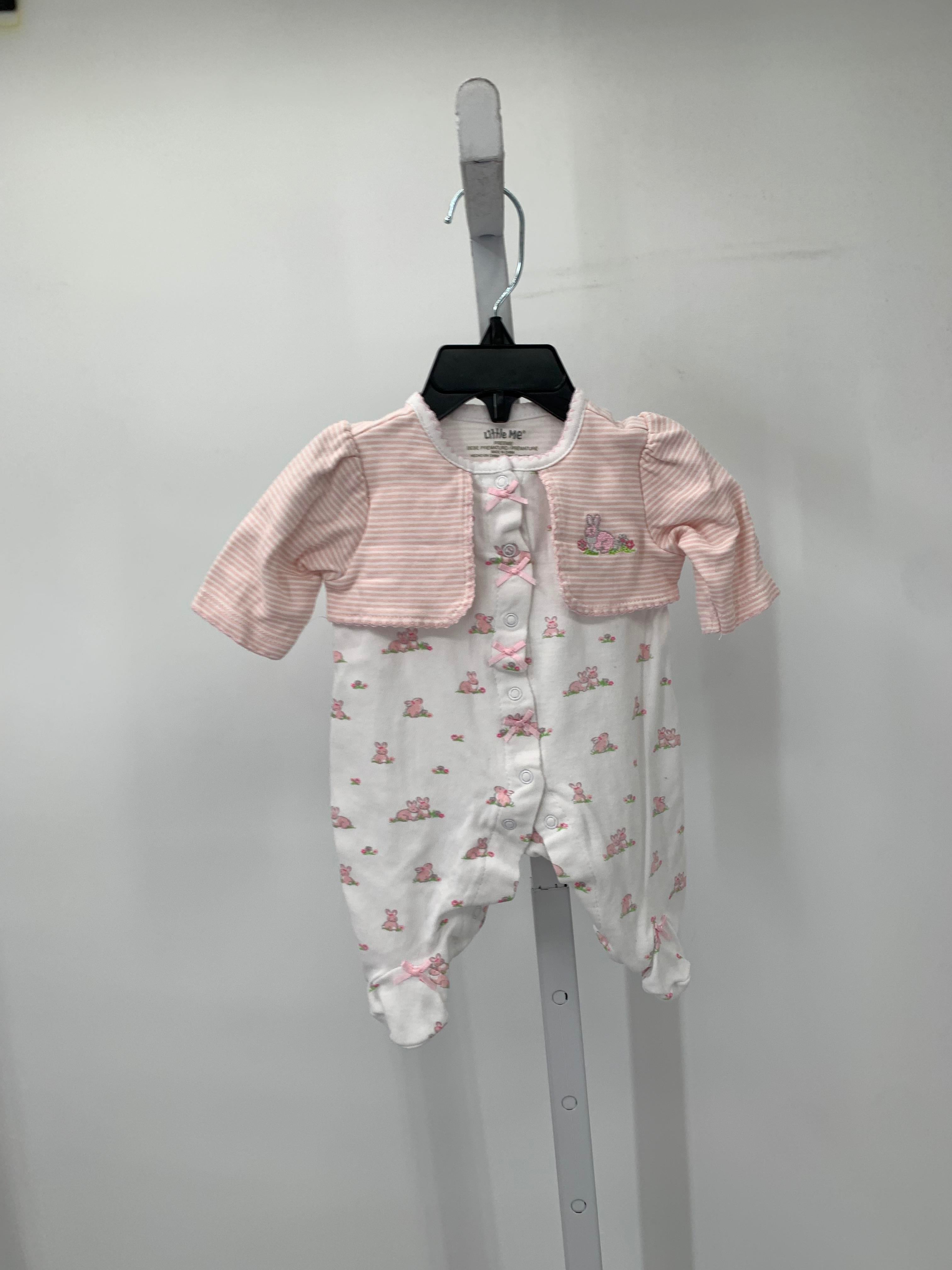 Little Me Size Preemie Girls Long Slv. Romper