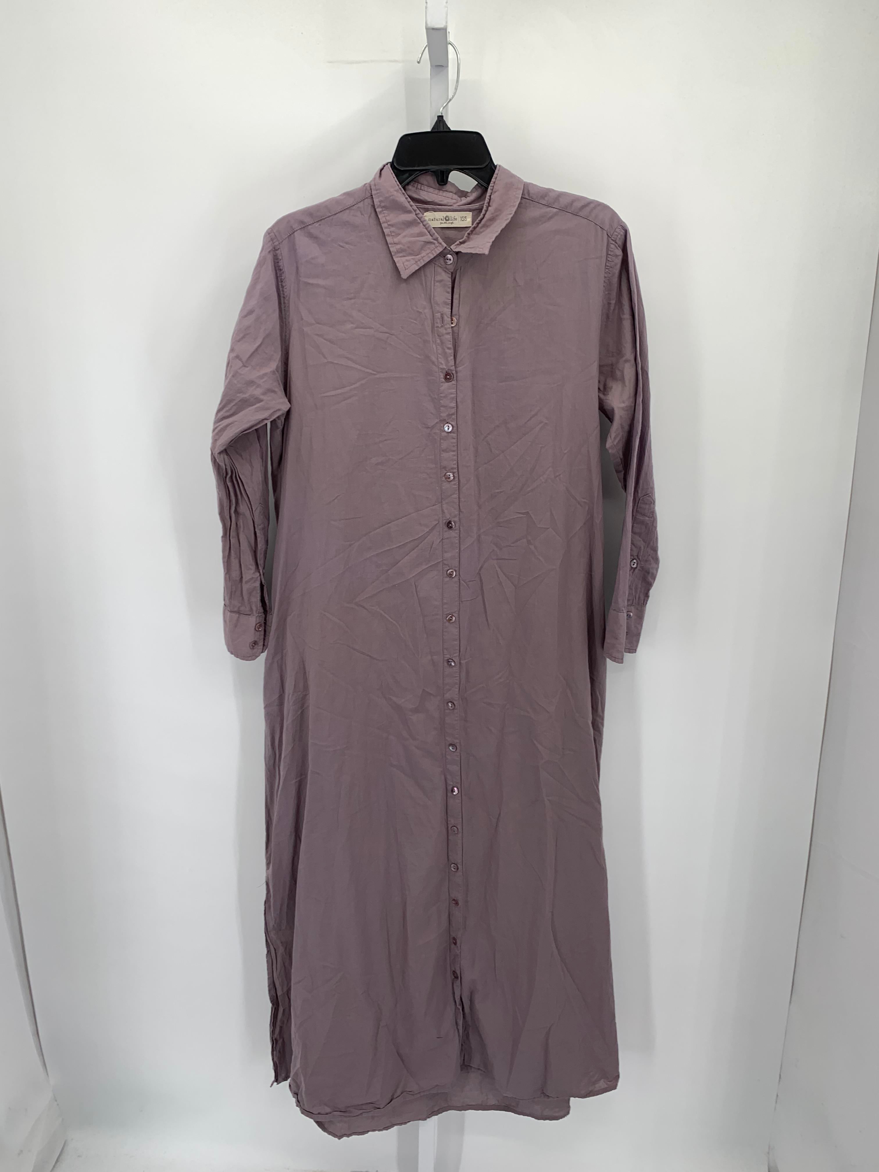 Naturalife Size XS Misses Long Sleeve Dress