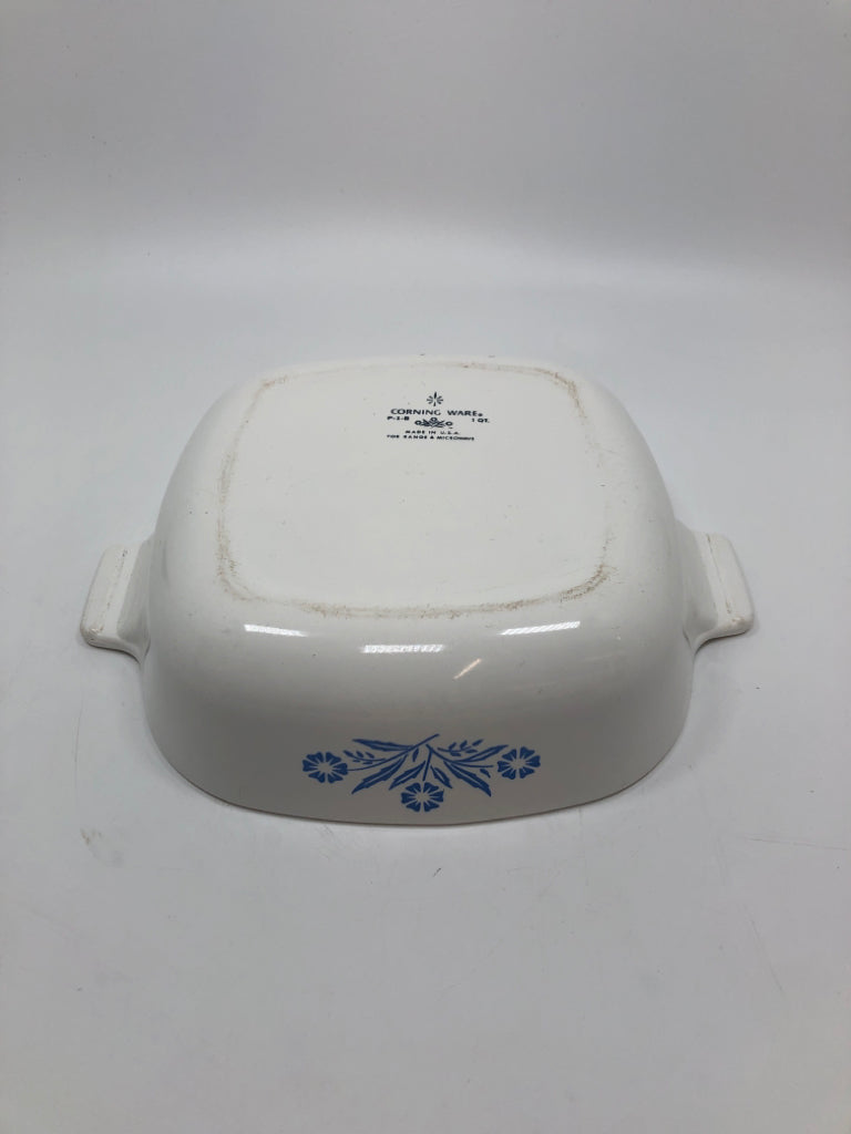 BLUE CORNFLOWER CASSEROLE DISH.