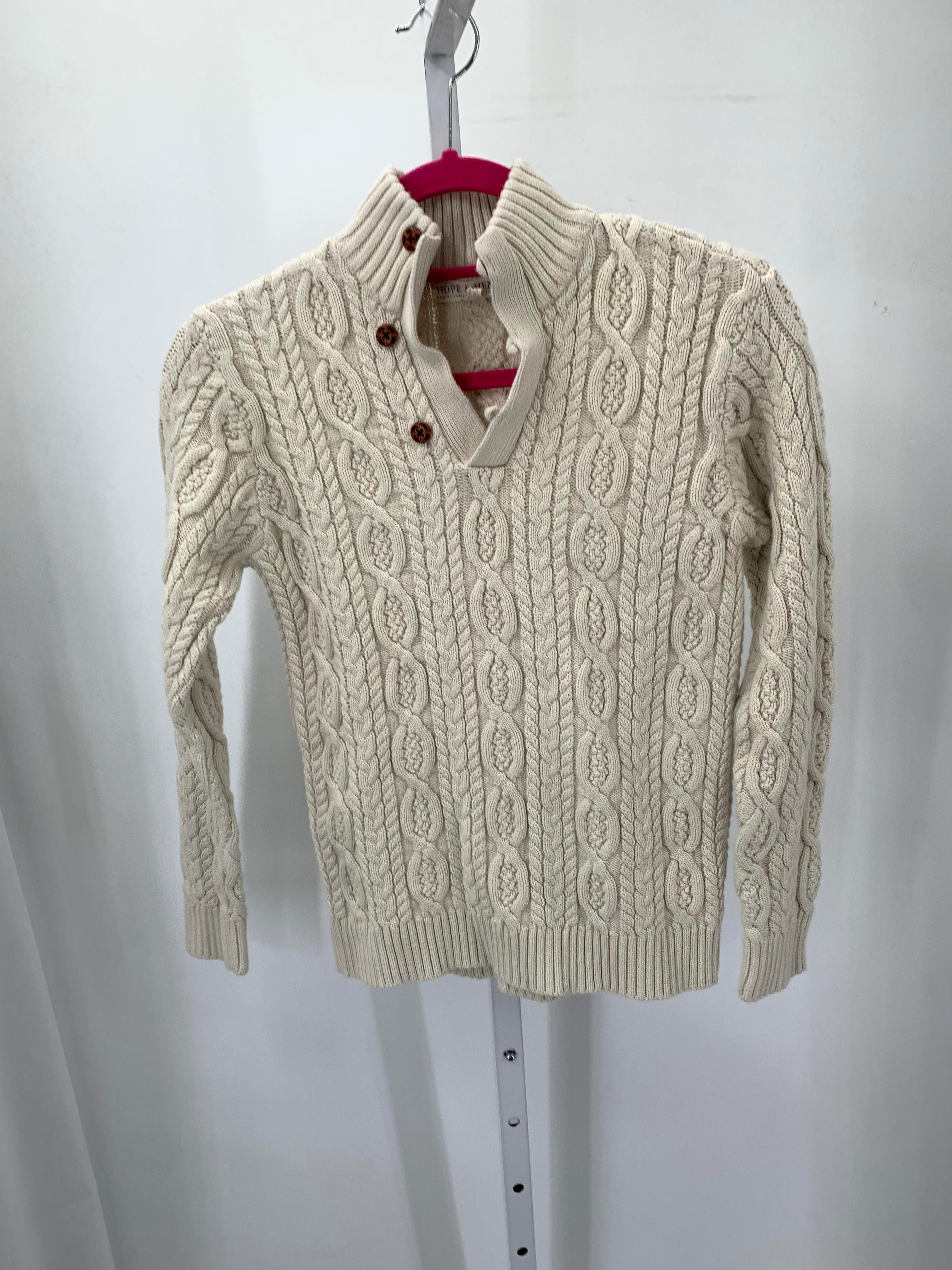 CABLE KNIT SWEATER.