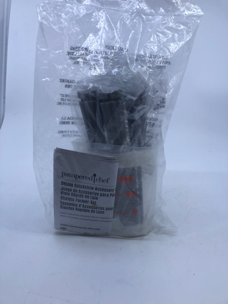 NIP PAMPERED CHEF QUICKSICLE MAKER ACCESSORIES.