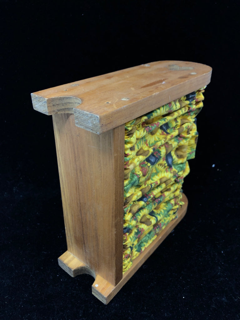 SUNFLOWER/BIRDS FABRIC MAGAZINE/ BOOK HOLDER.