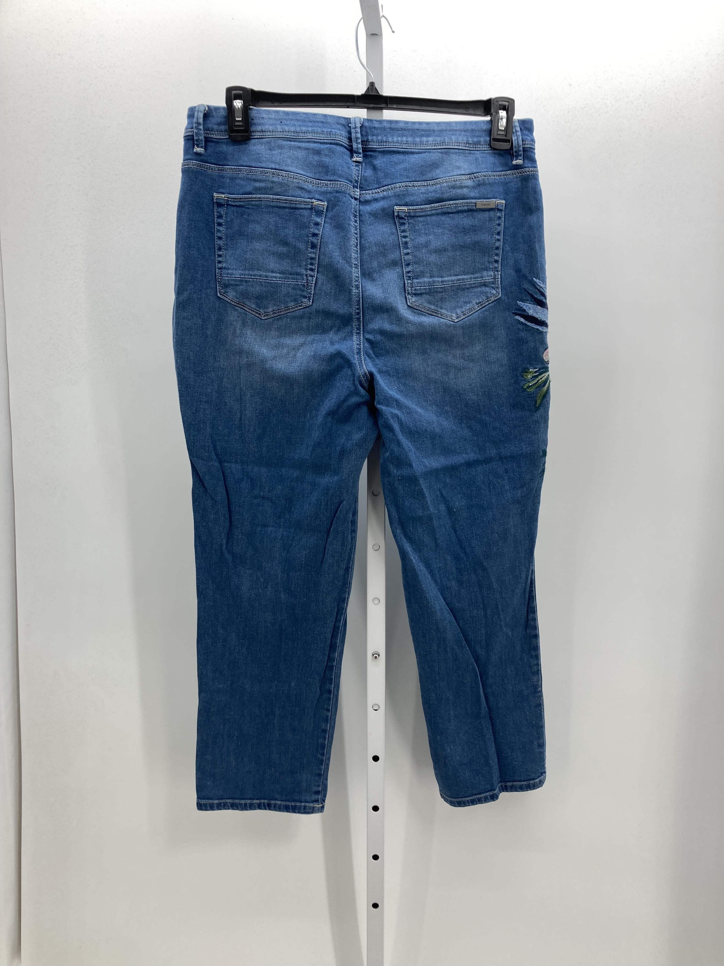 Chico's Size 12 Misses Cropped Jeans