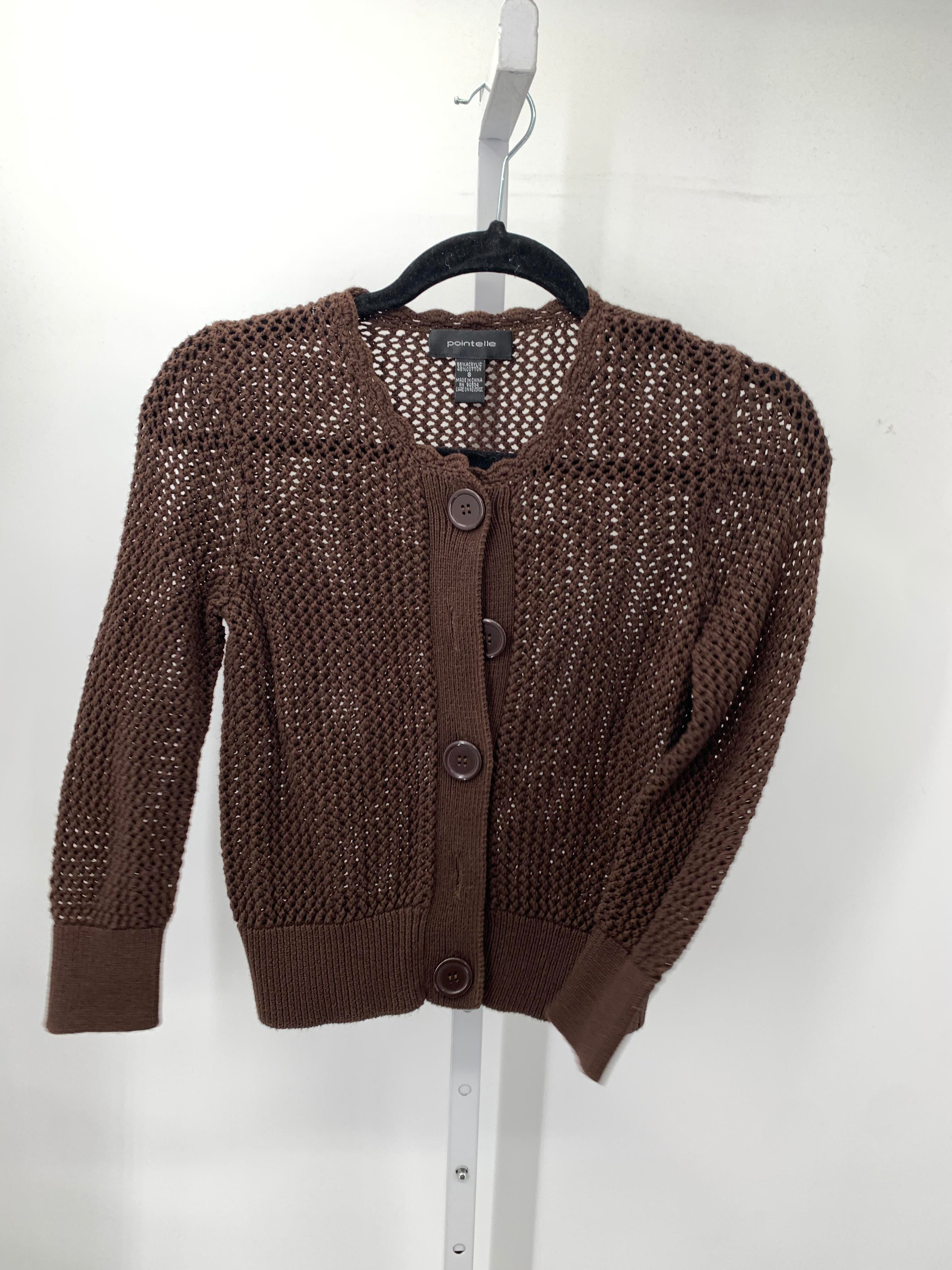 Pointelle Size Small Misses 3/4 Sleeve Sweater