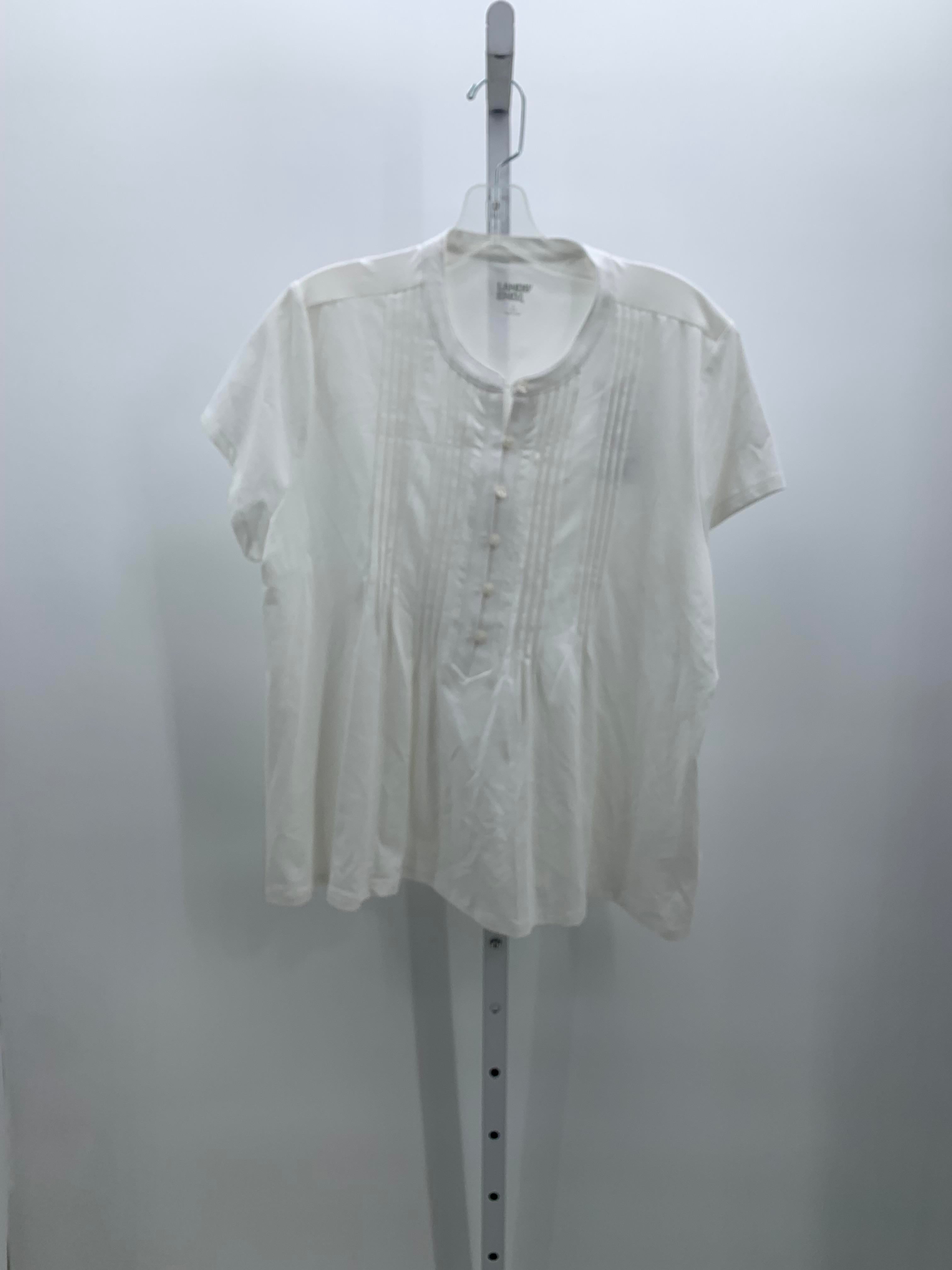 Lands End Size Large Misses Short Sleeve Shirt