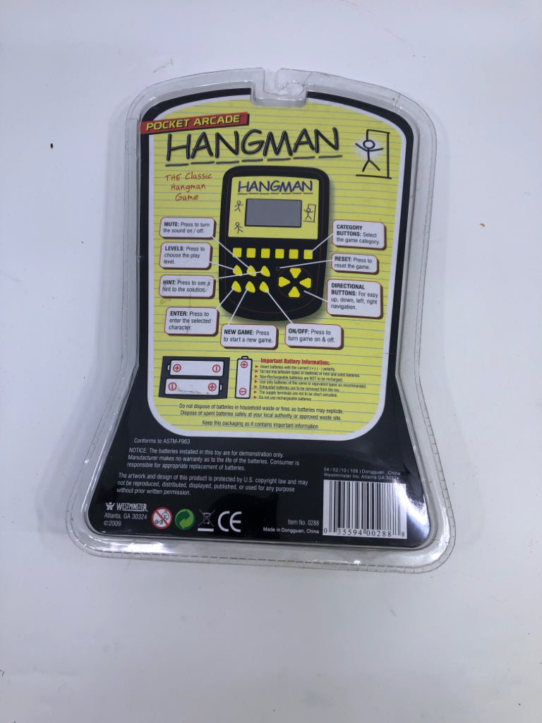 NIP HANGMAN HANDHELD GAME.