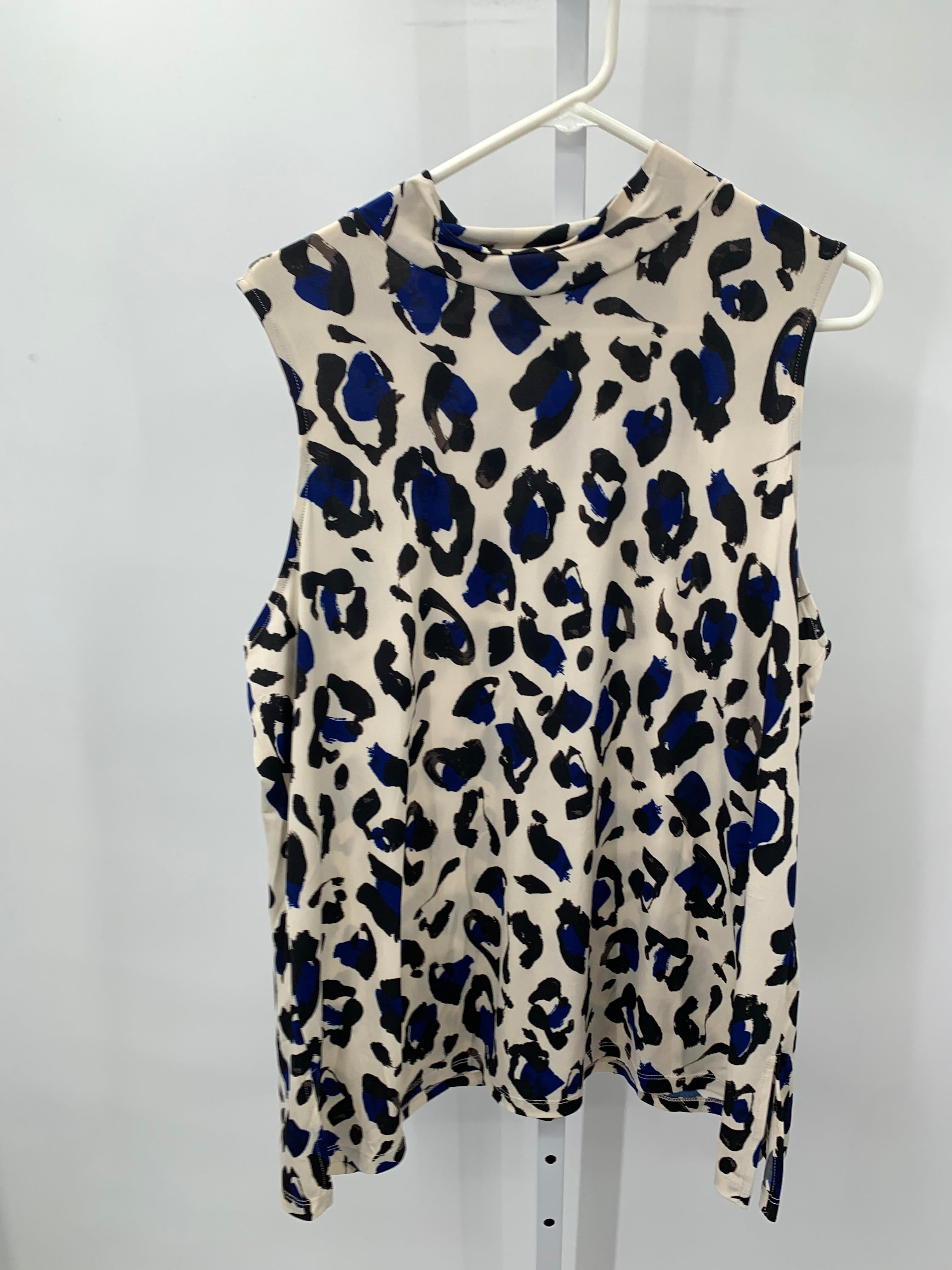Susan Graver Size 1X Womens Sleeveless Shirt