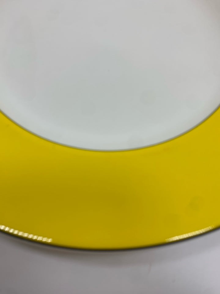KATE SPADE LENOX RUTHERFORD YELLOW SALAD PLATE.