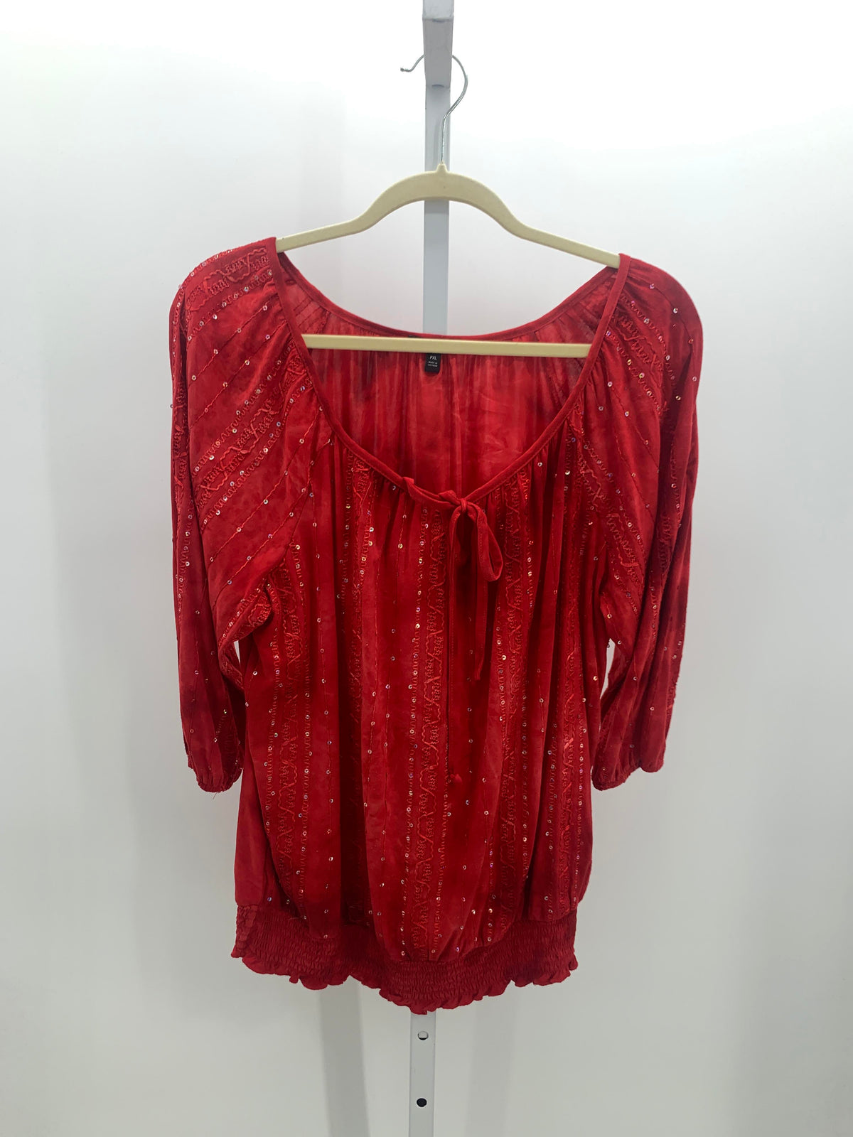 Size X Large Petite Petite 3/4 Sleeve Shirt
