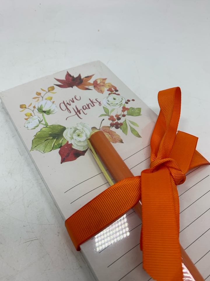 NIP "GIVE THANKS" NOTEPAD & PEN.
