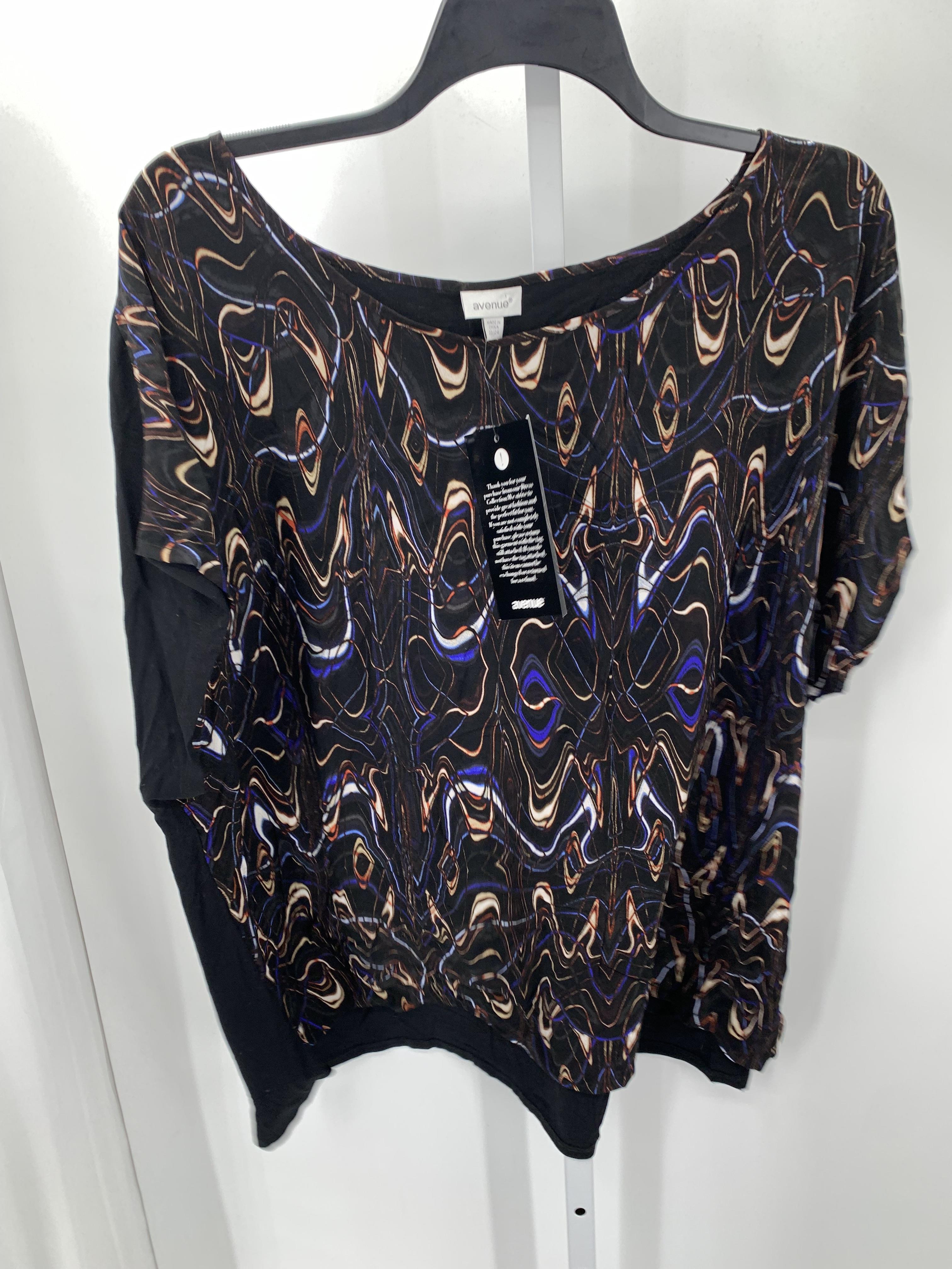 Avenue Size 22/24 W Womens Short Sleeve Shirt