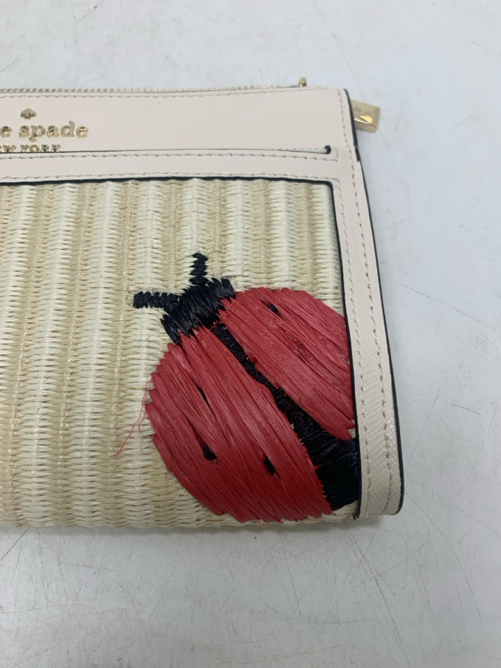 Kate Spade Woven Ella Dottie LadyBug Wristlet