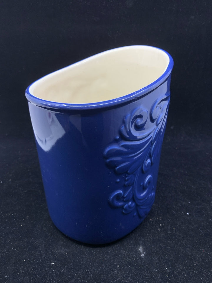 PFALTZGRAFF BLUE UTENSIL HOLDER.