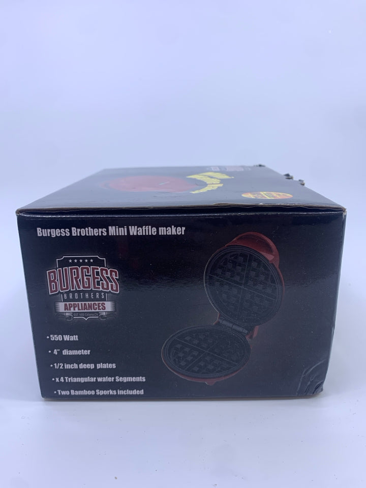 NIB MINI WAFFLE MAKER.