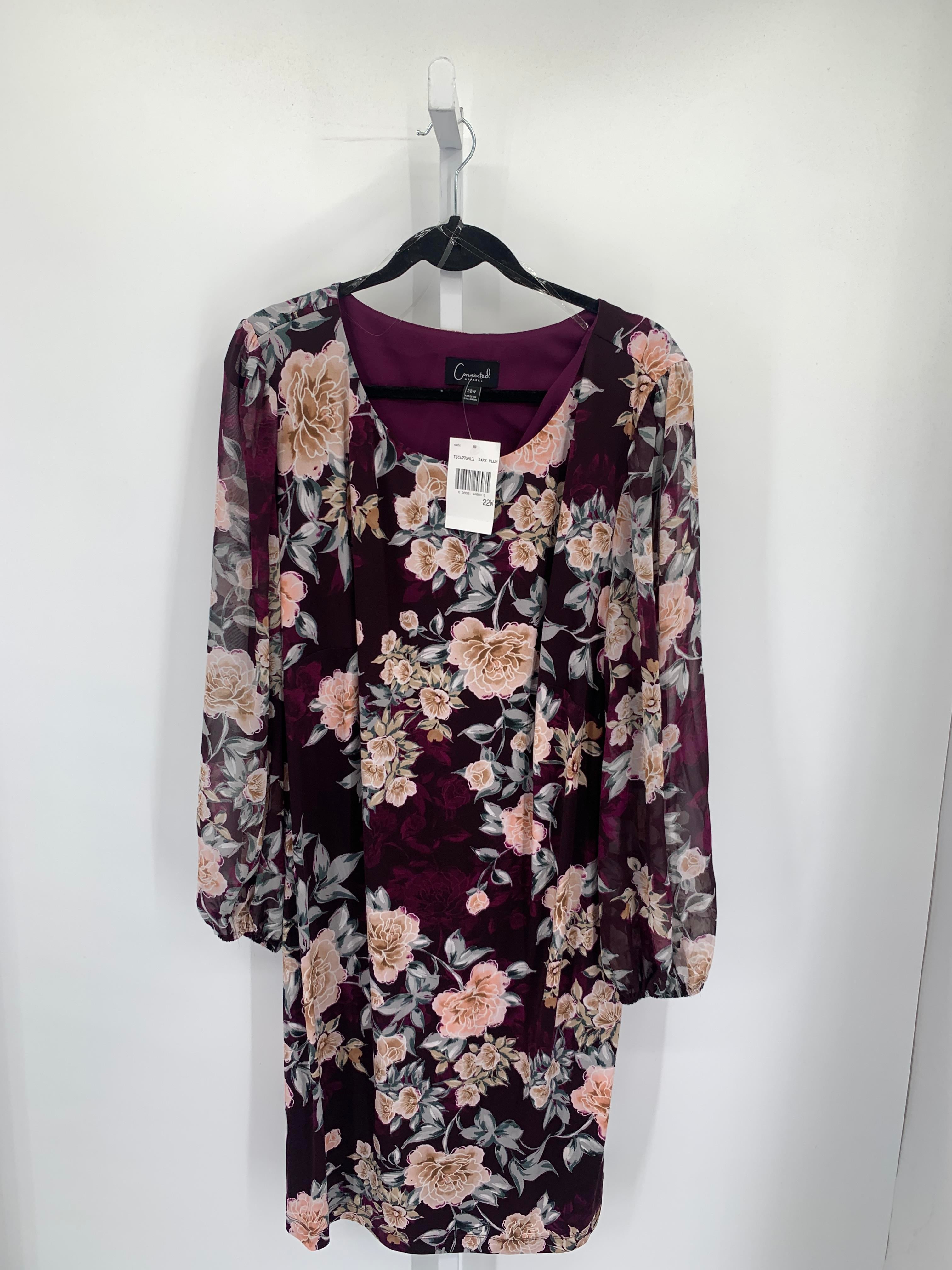 connected apparel Size 22 W Womens Long Sleeve Dress