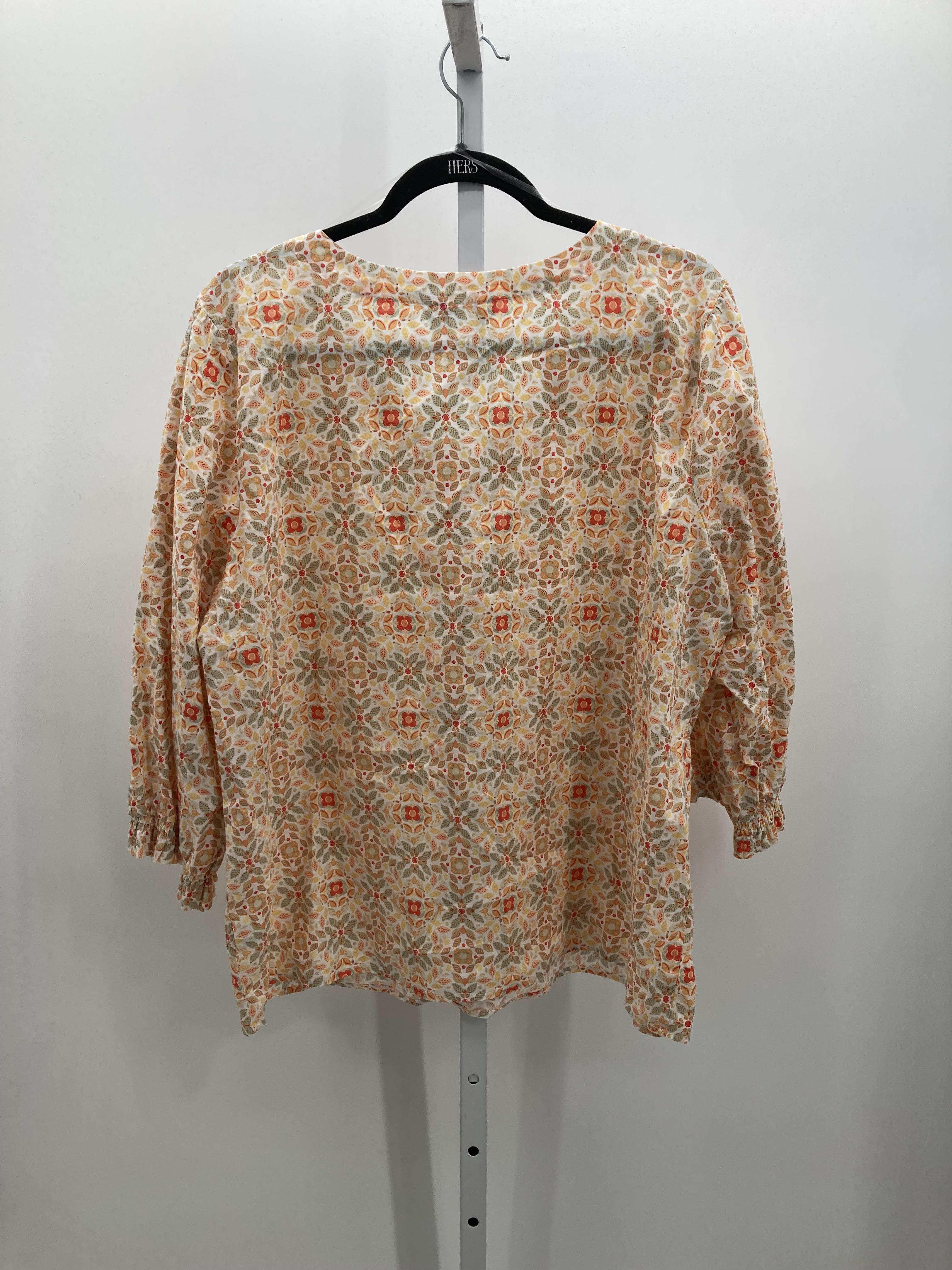 Croft & Barrow Size Extra Large Misses 3/4 Sleeve Shirt