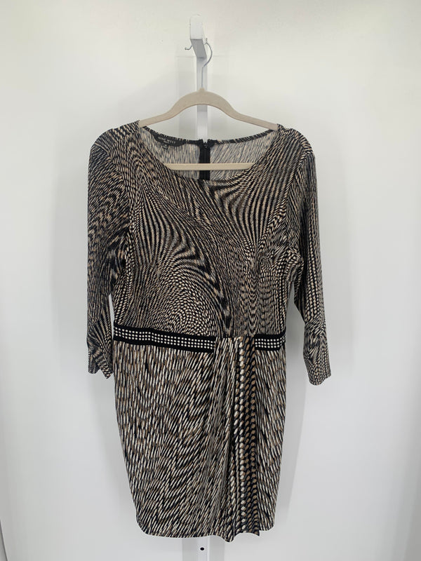 Nine West Size 14 Misses Long Sleeve Dress