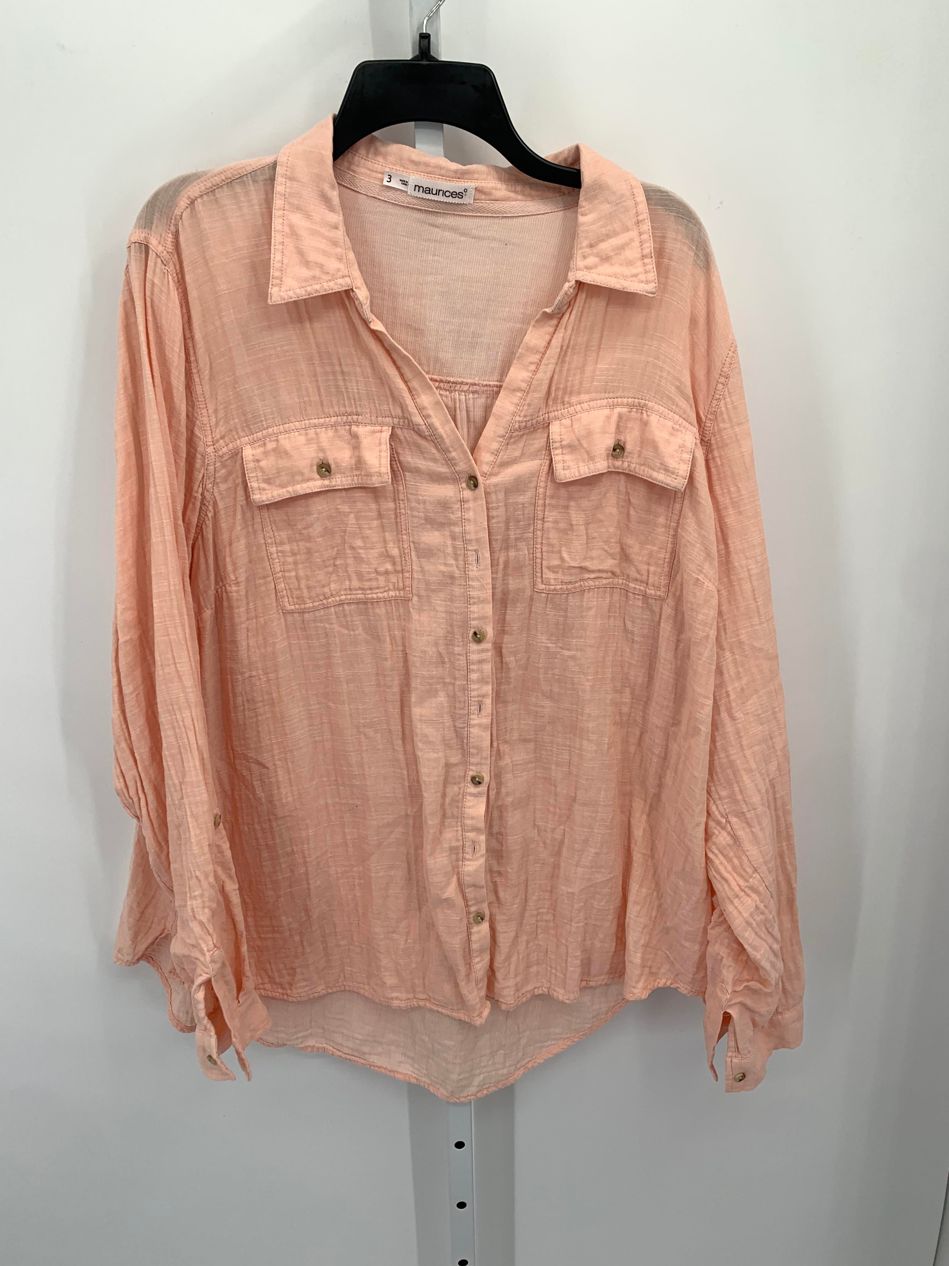 Maurices Size 3X Womens Long Sleeve Shirt