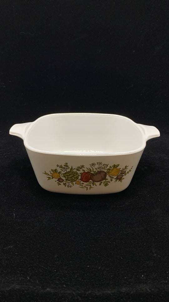 VTG SPICE OF LIFE CORNING WARE SM CASSEROLE DISH.