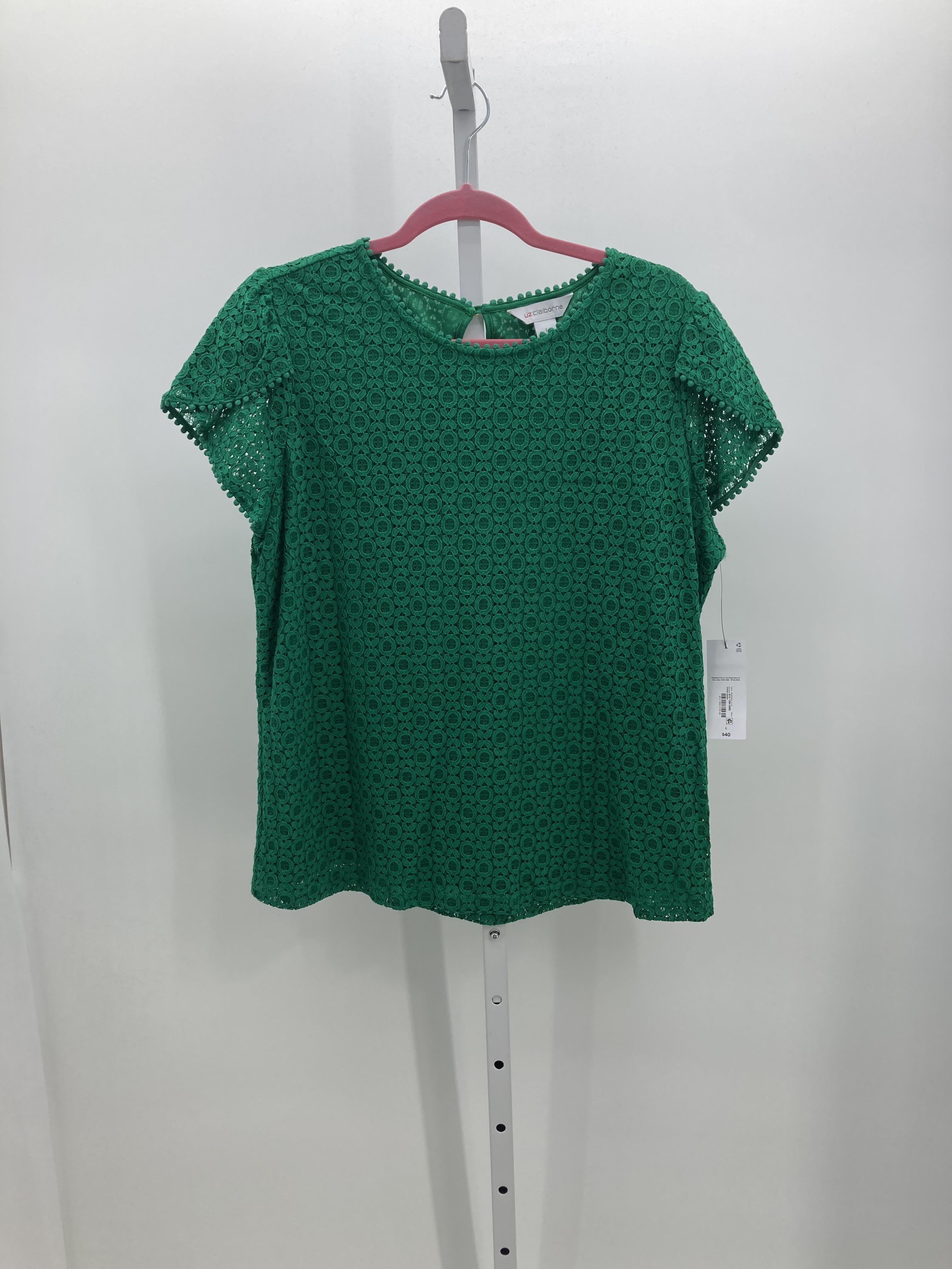Liz Claiborne Size Large Misses Short Sleeve Shirt