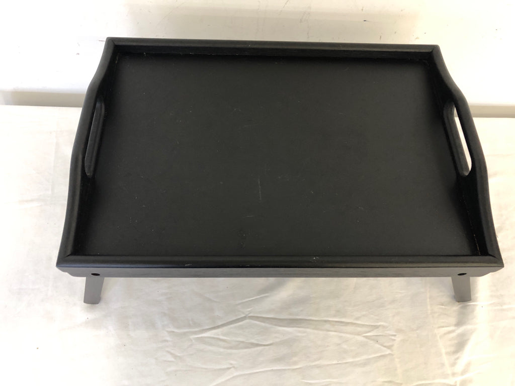 BLACK OVER THE LAP TRAY W HANDLES.