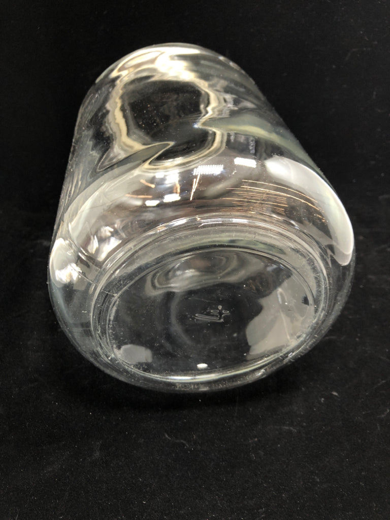 LG CLEAR GLASS JAR W/FLIP TOP LID.
