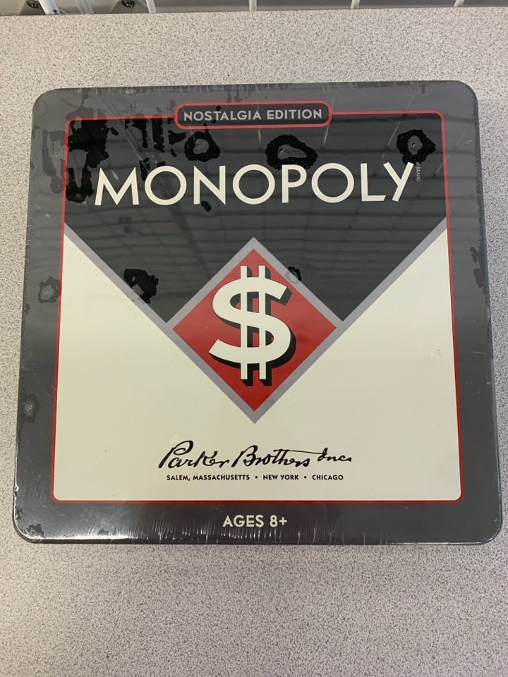 NIB MONOPOLY PARKER BROTHERS NOSTALGIA EDITION.