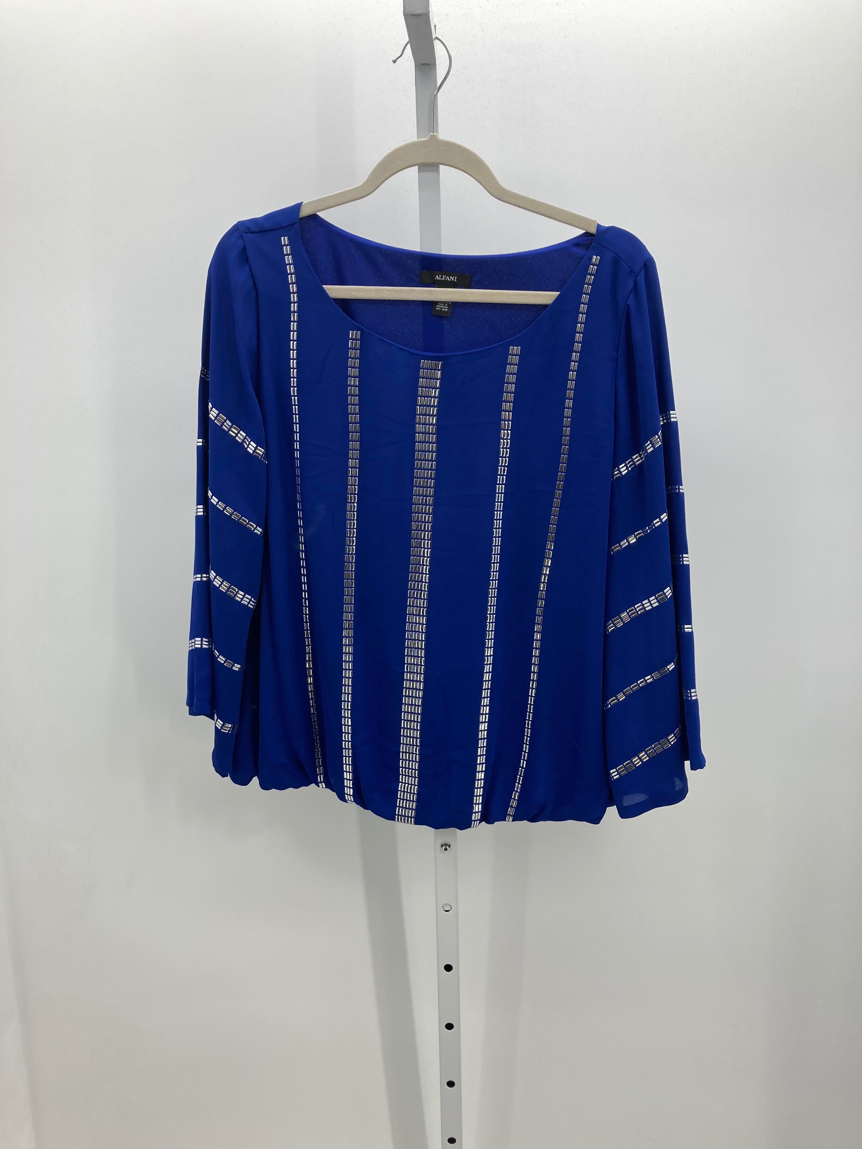 Alfani Size 12 Misses 3/4 Sleeve Shirt