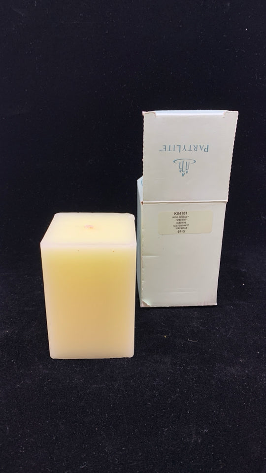 PARTY LITE SCENTED PILLAR CANDLE.