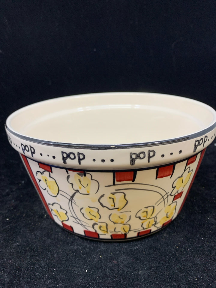 SMALL STRIPE POPCORN BOWL.