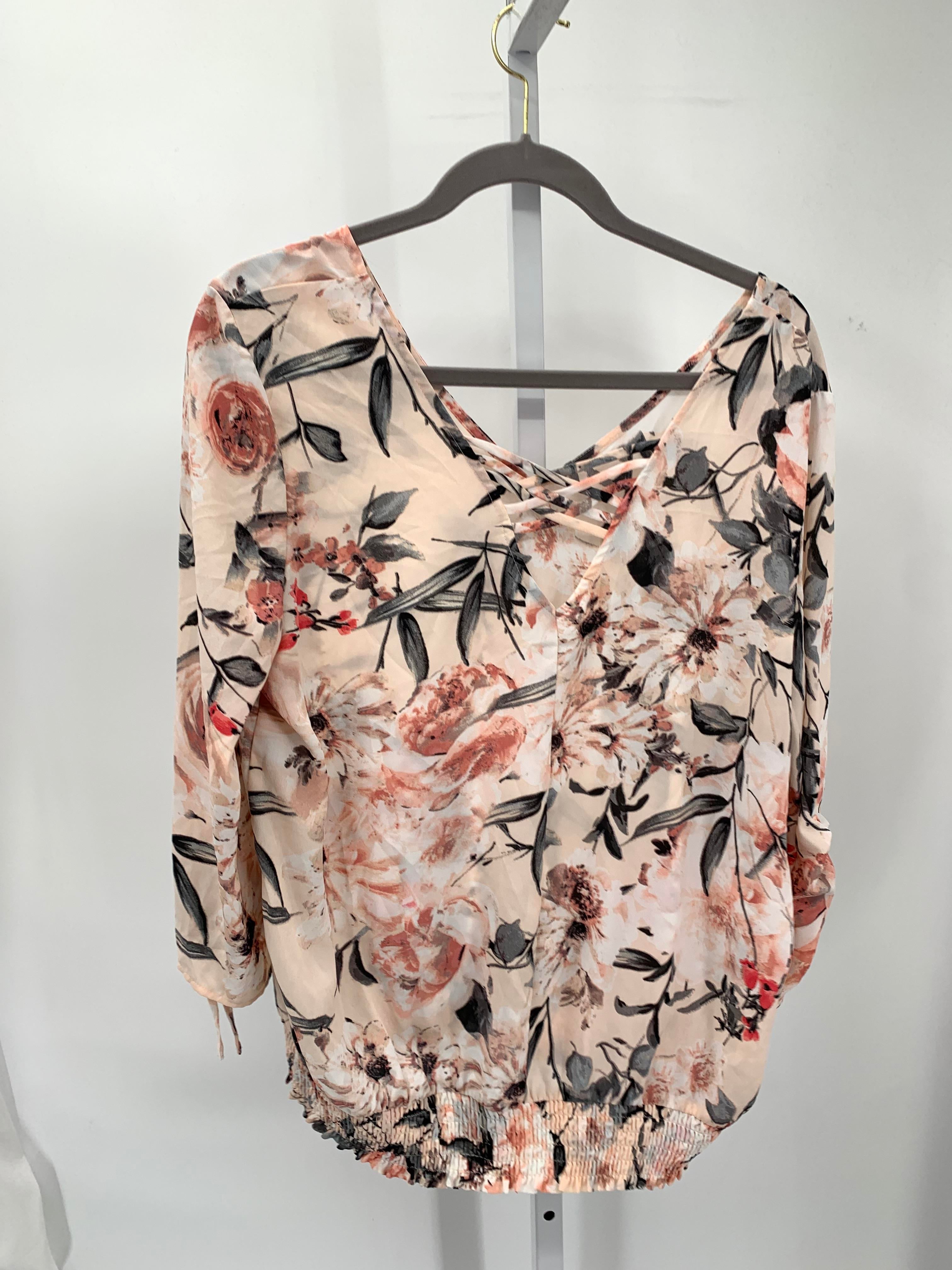 New York & co. Size Large Misses 3/4 Sleeve Shirt