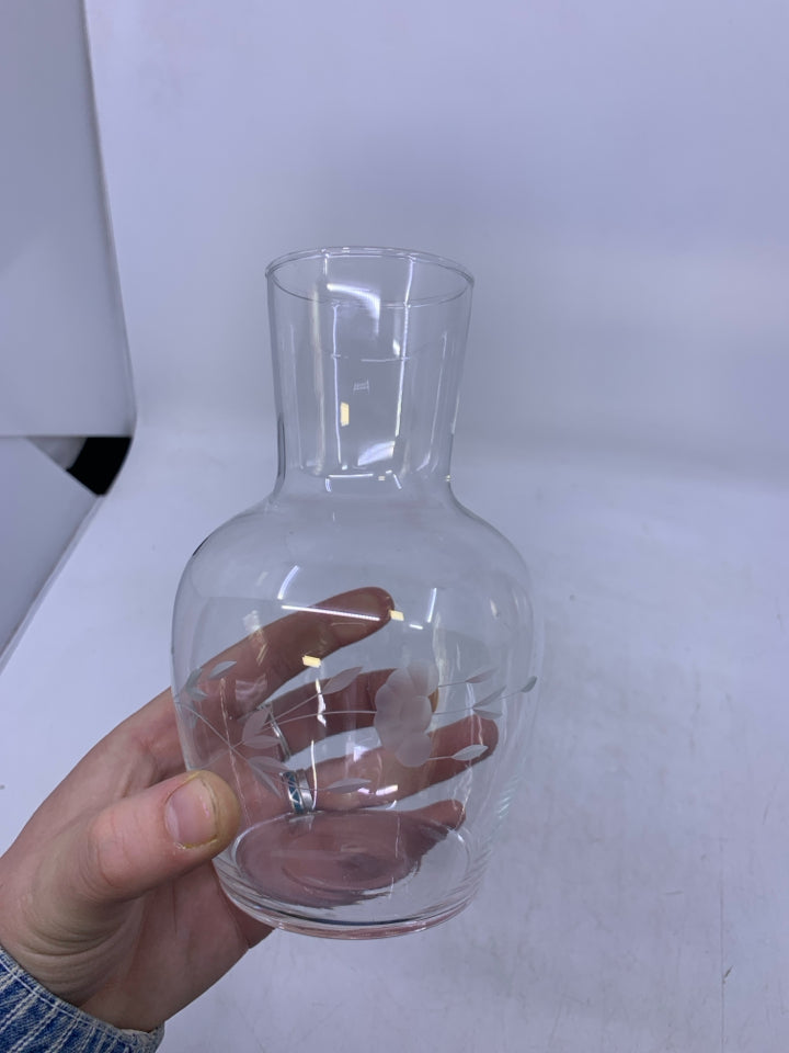 ETCHED FLOWER BUD VASE.