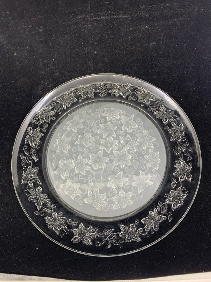 PRINCESS HOUSE FANTASIA POINSETTIA GLASS PLATTER.