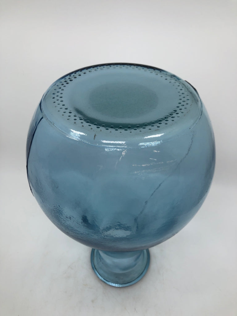 BLUE GLASS VASE.