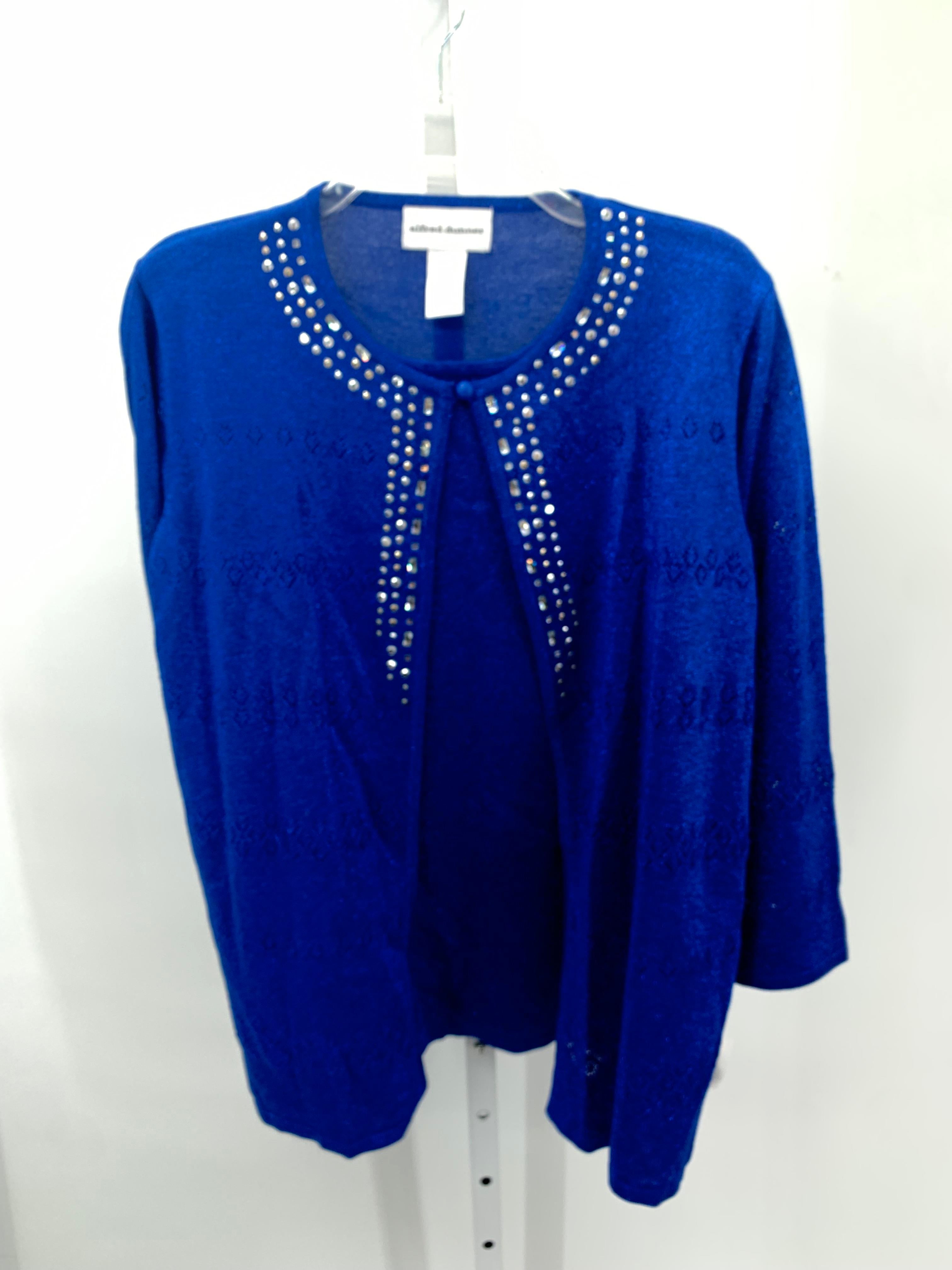 Alfred Dunner Size Medium Misses 3/4 Sleeve Sweater