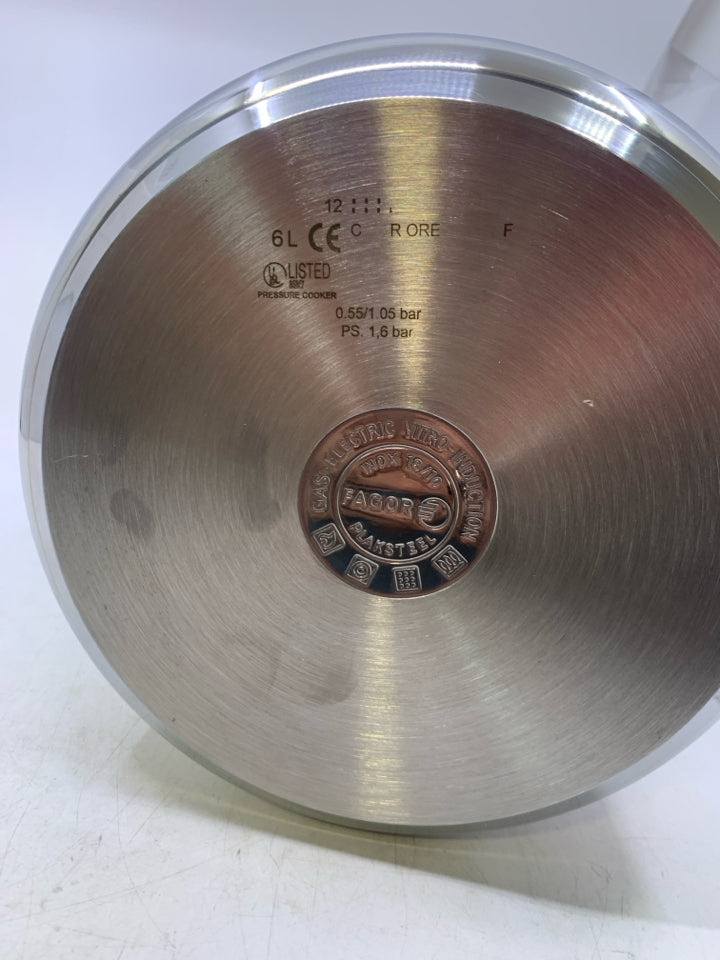 NEW FAGOR STAINLESS STEEL PRESSURE COOKER.