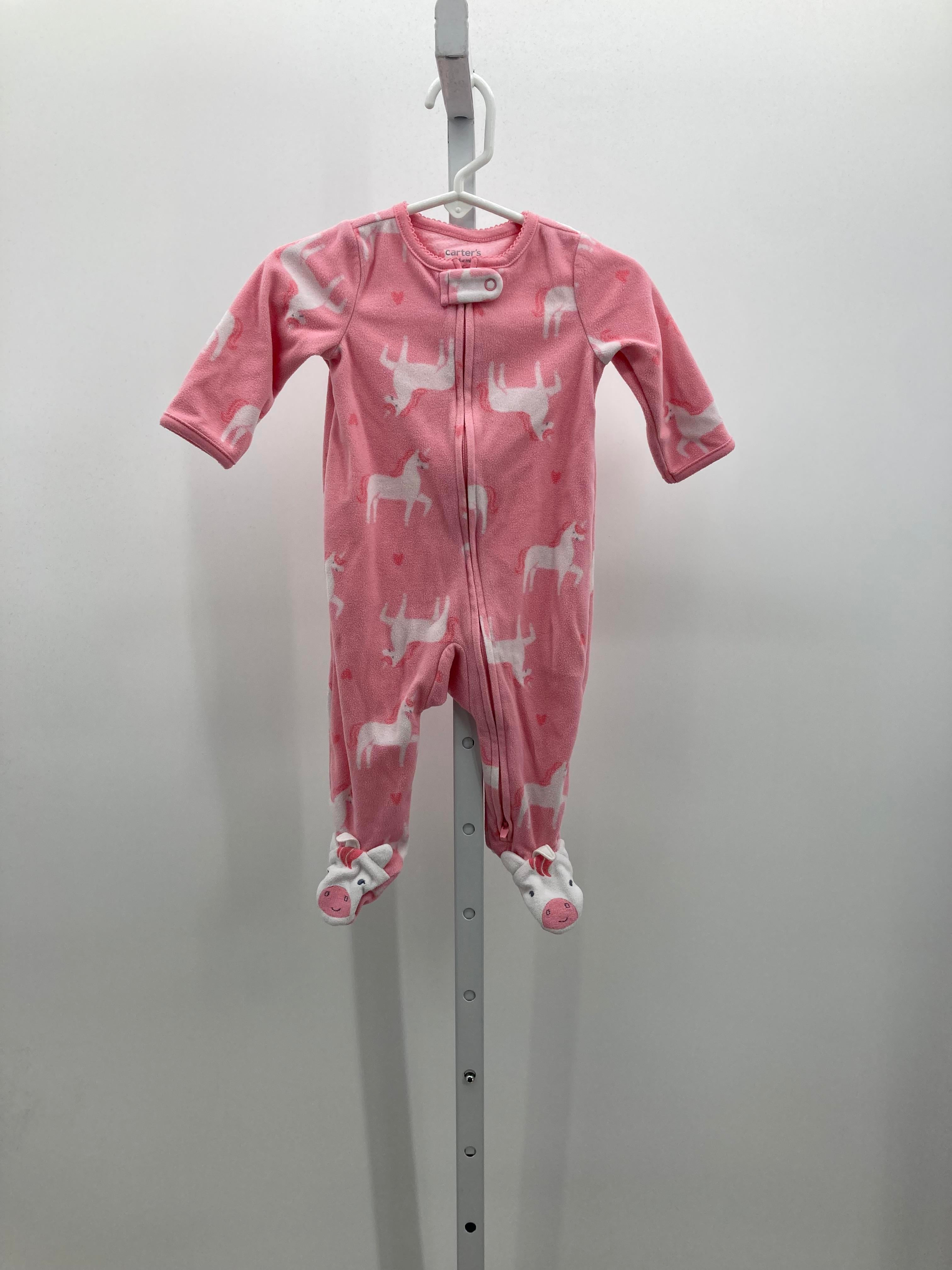 Carters Size 3-6 Months Girls Long Slv. Romper