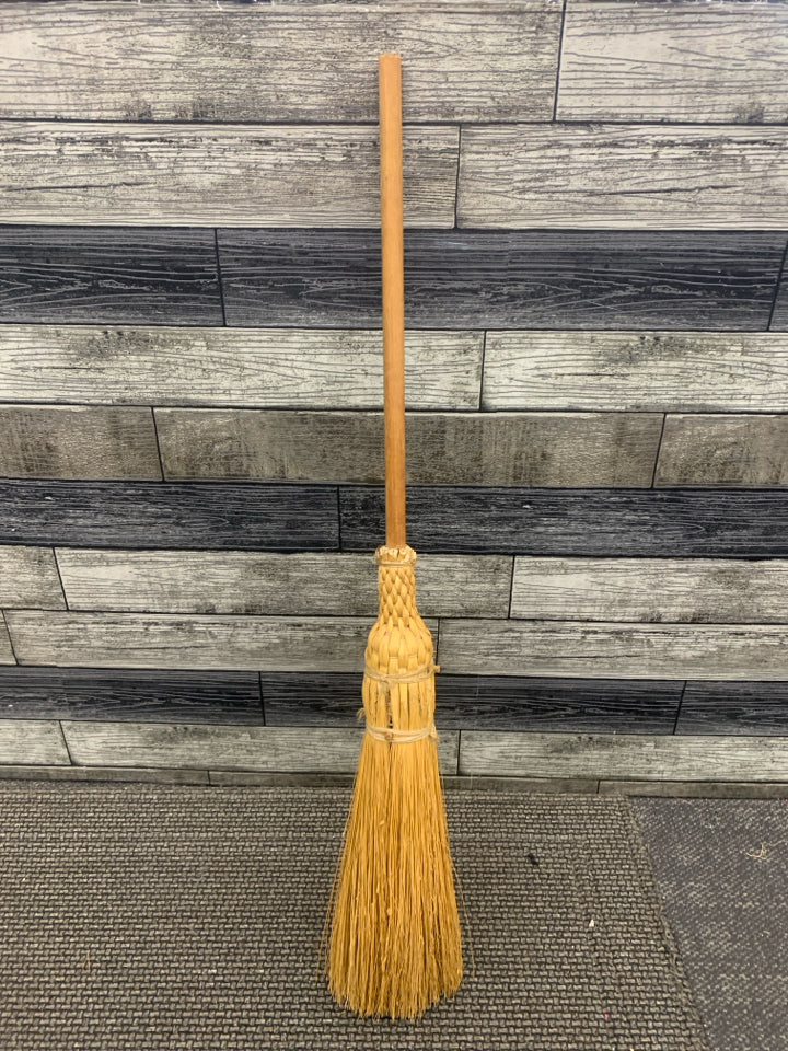 VTG BROOM DECOR.