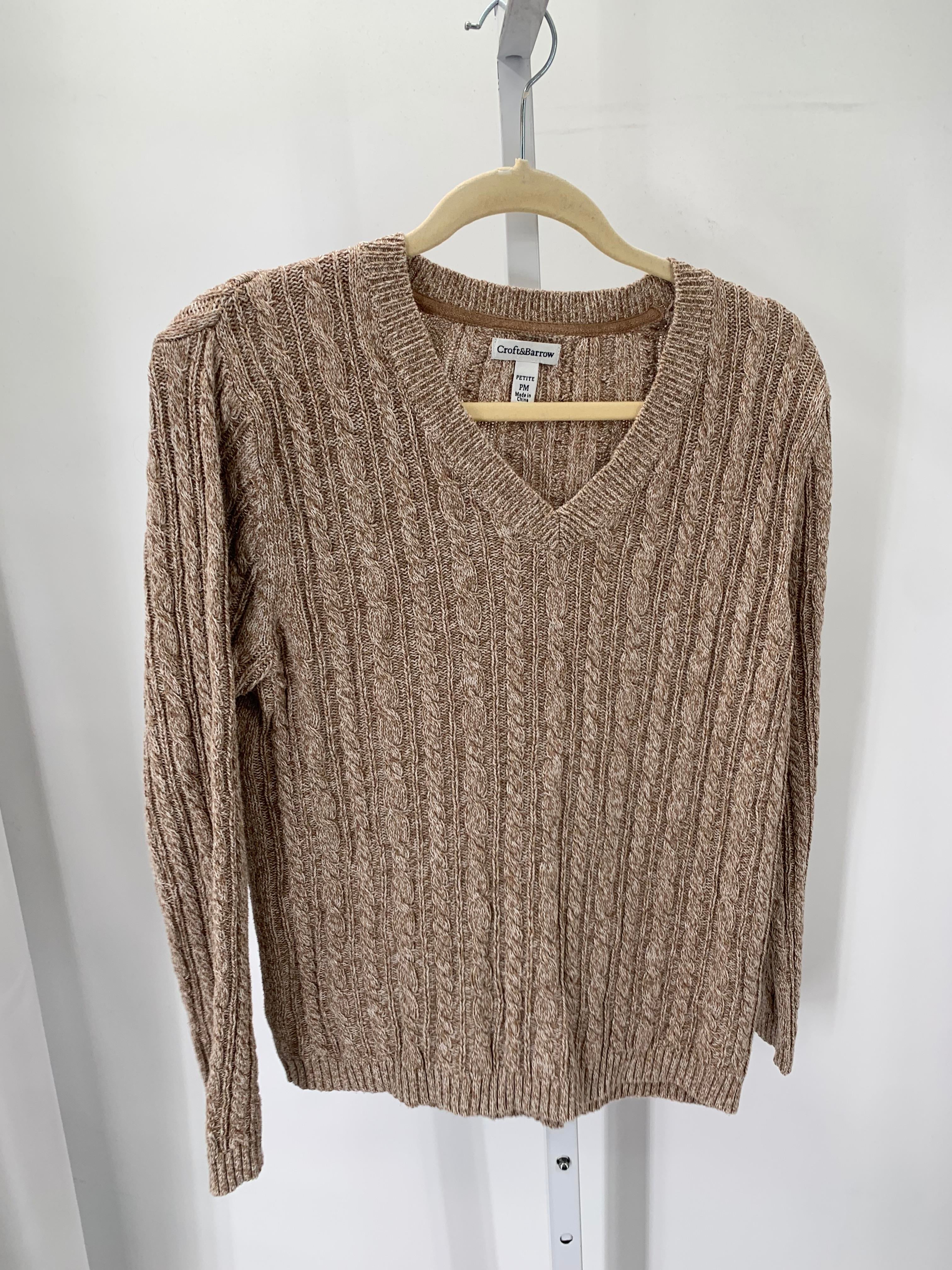 Croft & Barrow Size Medium Petite Petite Long Slv Sweater