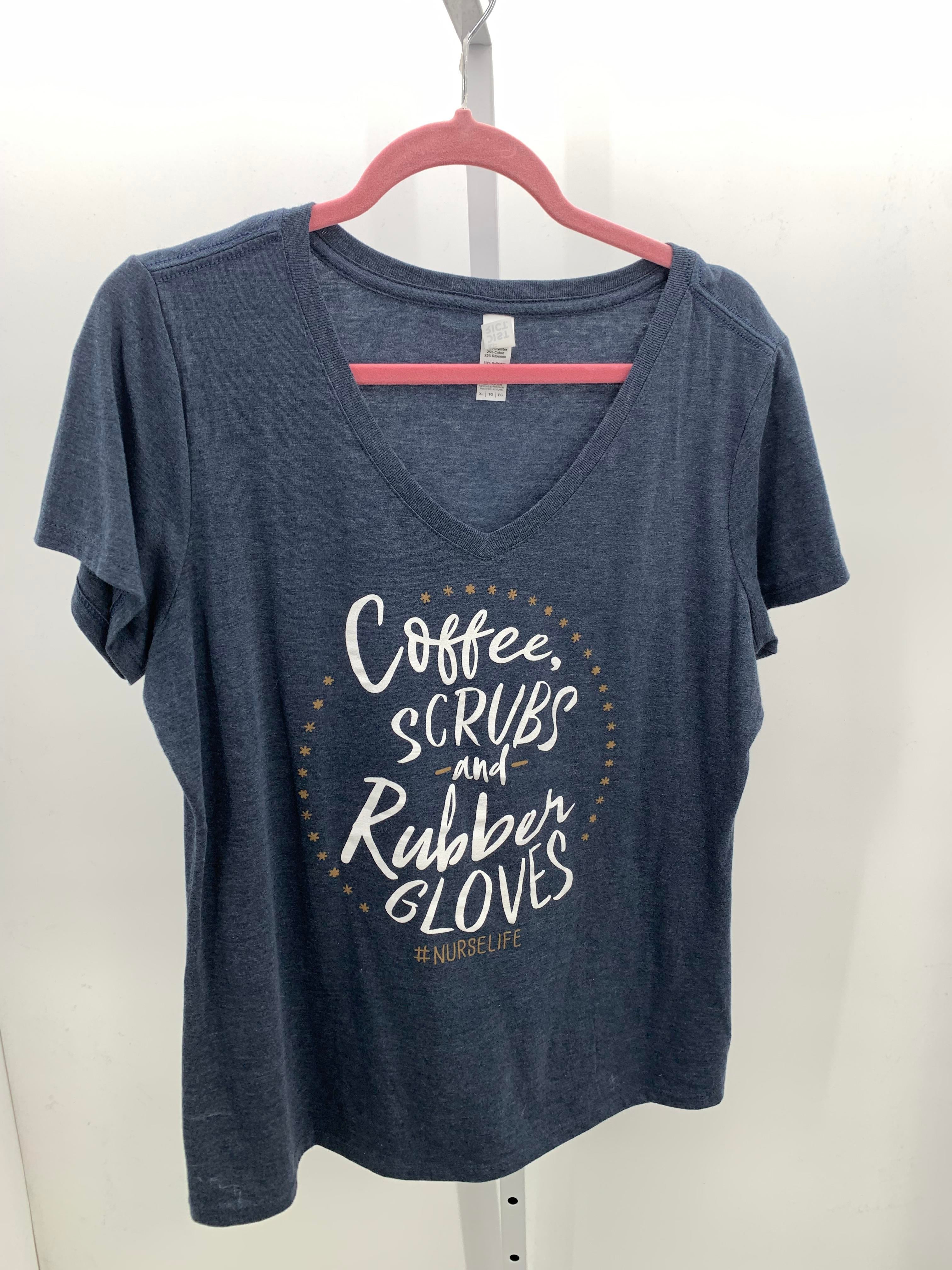 Size Extra Large Misses Short Sleeve Shirt