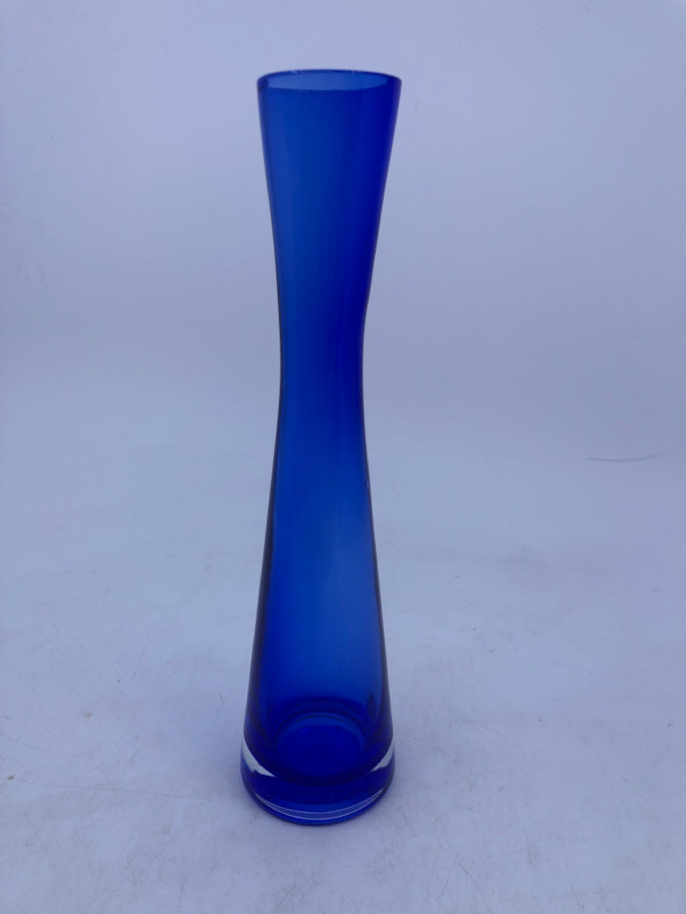 BLUE GLASS VASE.