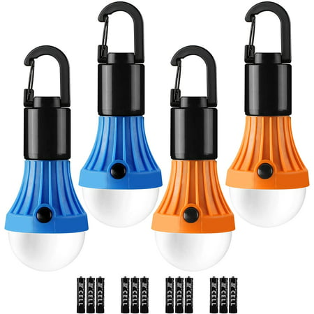 Lepro 4-Pack LED Camping Lanterns  Camping Accessories  3 Lighting Modes  Batter