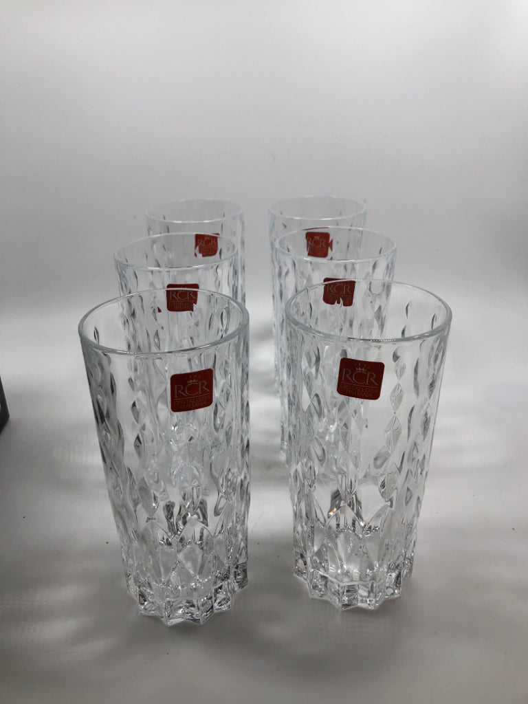 6 CRYSTAL MARILYN TUMBLERS- IN BOX