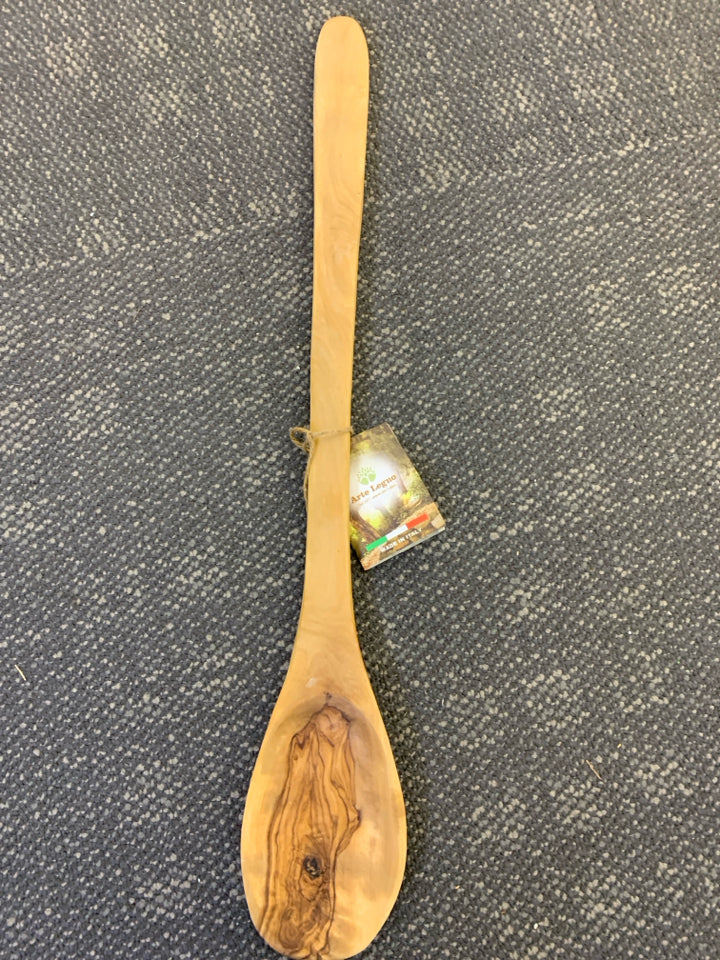 NWT SOLID OLIVE WOOD SPOON.