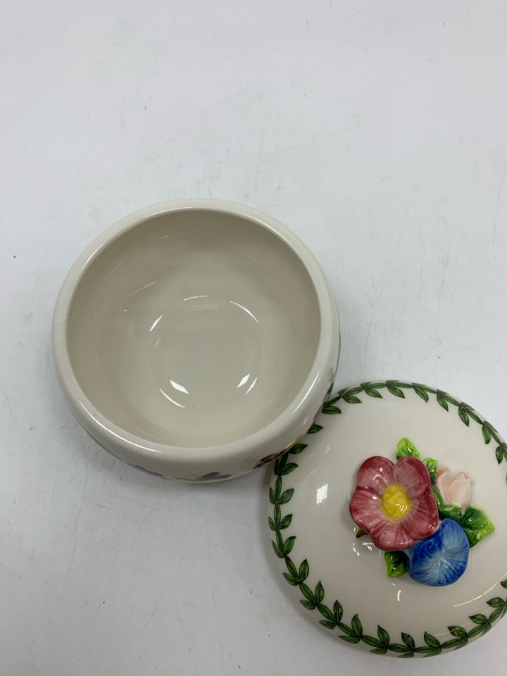 PORTMEIRION GARDEN BOUQUET CERAMIC BOX.